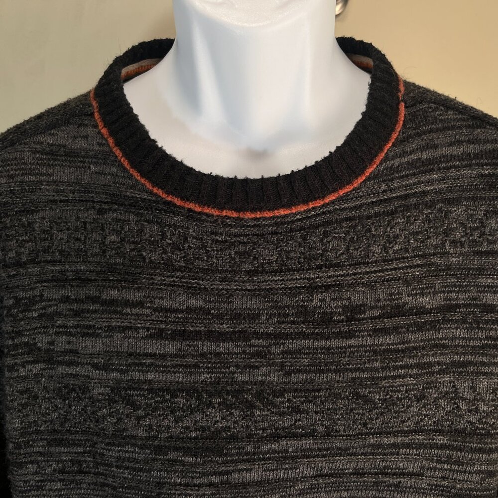 🐇 Carbon2Cobalt Men’s Gray Wool Rabbit Blend Crewneck Sweater XL EUC 🔥